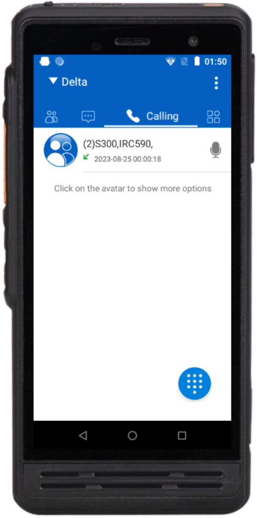 PTT App Calling Screen
